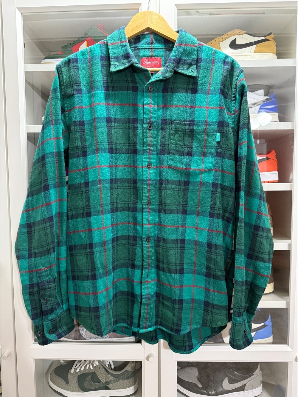 Supreme Tartan Flannel Button Up Shirt